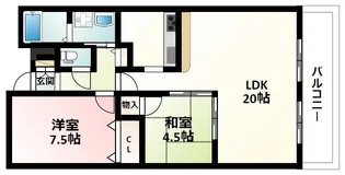 サニーコート江坂Ⅱ【2階】の間取り