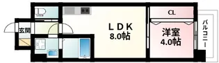 ライフステージ江坂南【3階】の間取り