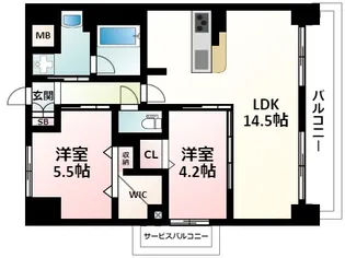 江坂 礎【9階】の間取り