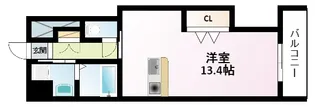 パストラーレ江坂【9階】の間取り