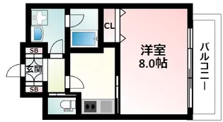 アーバンフラッツ西中島【12階】の間取り