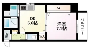 フレール江坂公園【4階】の間取り