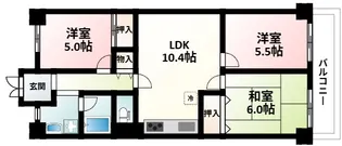日商岩井緑地公園マンション【14階】の間取り