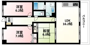アーバンパーク緑地公園【6階】の間取り