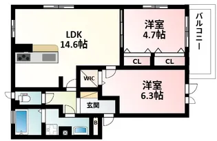 カーサ フジ【2階】の間取り