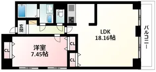 PARKHILLS新大阪Oasis【4階】の間取り