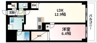 フェリシア江坂【3階】の間取り