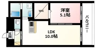1LDKの間取り画像