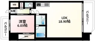プレジオ新大阪EURO【4階】の間取り