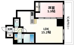 TOPAZ江坂【2階】の間取り