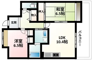 ロイヤル三国【6階】の間取り