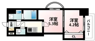 Luxe新大阪SOUTH【6階】の間取り