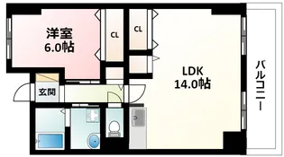 ラフィネ淀川【4階】の間取り