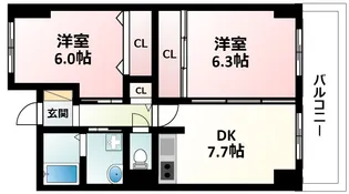 ラフィネ淀川【11階】の間取り