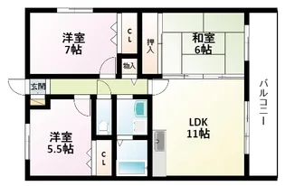 ラフィーネ江坂【5階】の間取り