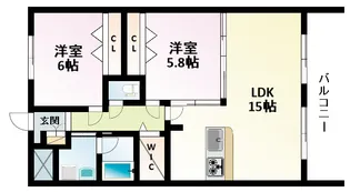 アンフィニXⅡ江坂ガーデン【3階】の間取り