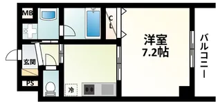 ドルチェヴィータ新大阪【4階】の間取り