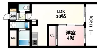 1LDKの間取り画像
