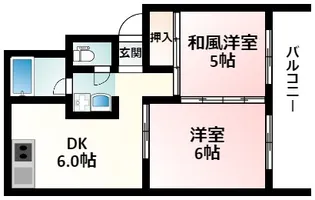 ニュー江坂ハイツ【1階】の間取り