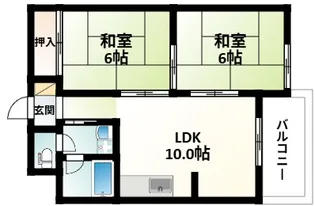 ユニライフ江坂【4階】の間取り