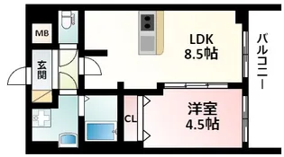 プレサンス新大阪ザ・シティ【14階】の間取り
