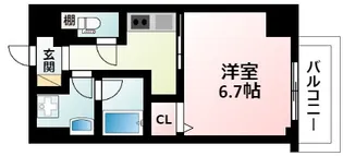 レジリエント江坂穂波町【7階】の間取り
