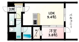 1LDKの間取り画像