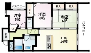 アルテ江坂【8階】の間取り
