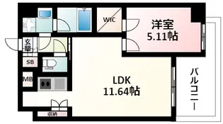1LDKの間取り画像