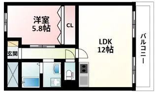 第1星栄ハイツ【4階】の間取り