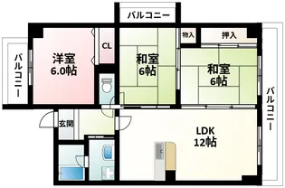 レシェンテ東三国【3階】の間取り