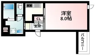 アドバンス新大阪Ⅳ【4階】の間取り