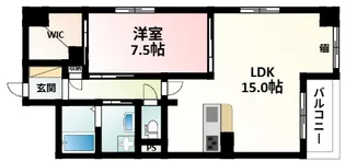 CASSIA江坂【5階】の間取り