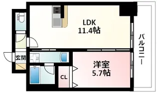1LDKの間取り画像