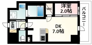 バウスフラッツ新大阪【10階】の間取り