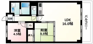グレースフルハイツ1号館【3階】の間取り