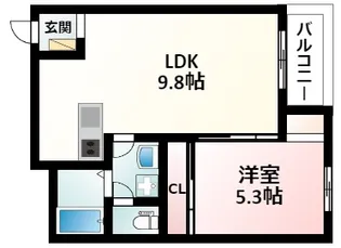 レジデンスコート江坂【3階】の間取り
