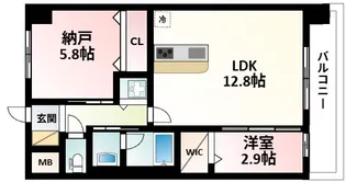 スプランディッドライズ新大阪ノース【7階】の間取り
