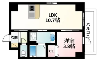 アヴニール東三国【6階】の間取り