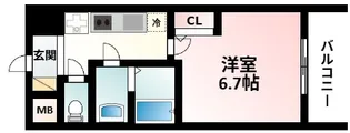 S-RESIDENCE新大阪Ridente【8階】の間取り