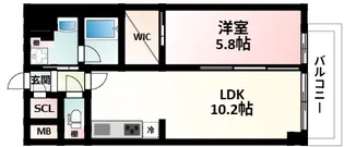 グランカーサ新大阪SOUTH【6階】の間取り