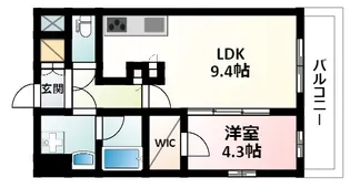 1LDKの間取り画像