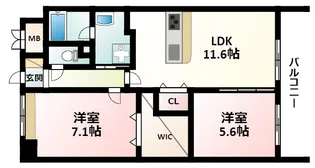 ア・ミュゼ新大阪【4階】の間取り