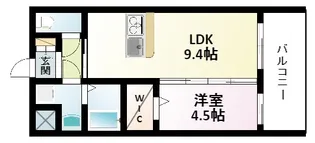 1LDKの間取り画像