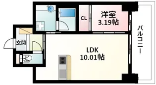 1LDKの間取り画像