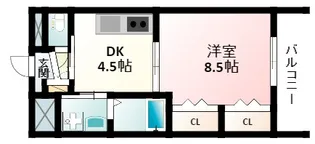 ブルーム江坂【3階】の間取り