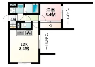 ラクラス新大阪【6階】の間取り