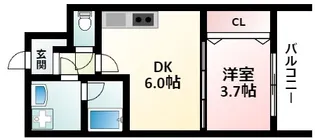 プロスパー江坂479【8階】の間取り