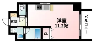 ドルチェヴィータ新大阪【8階】の間取り