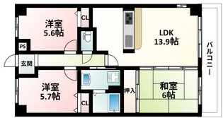 ル・アン緑地【3階】の間取り